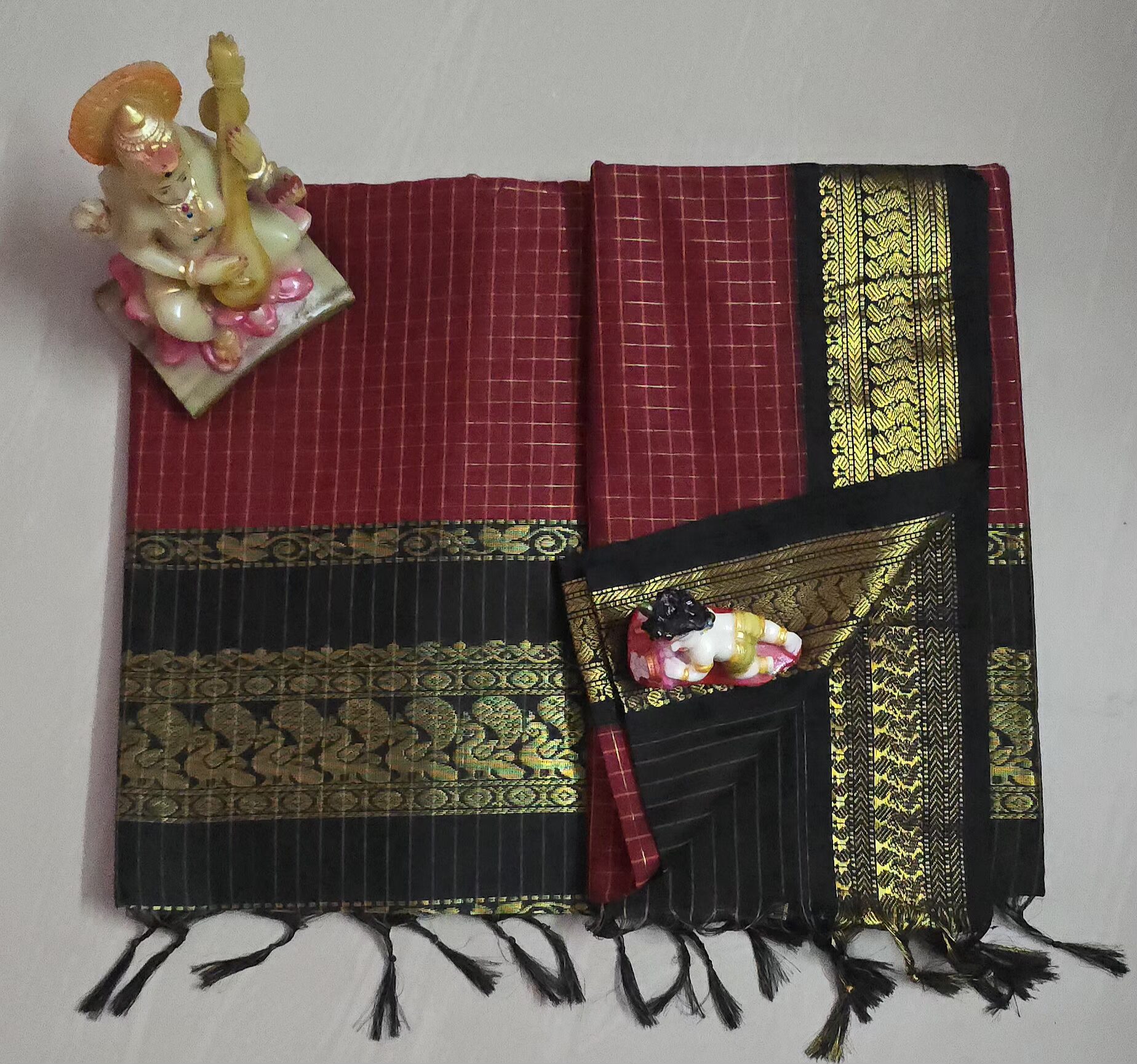 20260530_110825 Kalyani checked saree - Image 1
