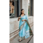 Linen cotton saree