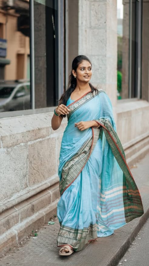 IMG-20251211-WA0237 Linen cotton saree - Image 1